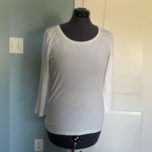 NWoT 3/4 sleeve white tee